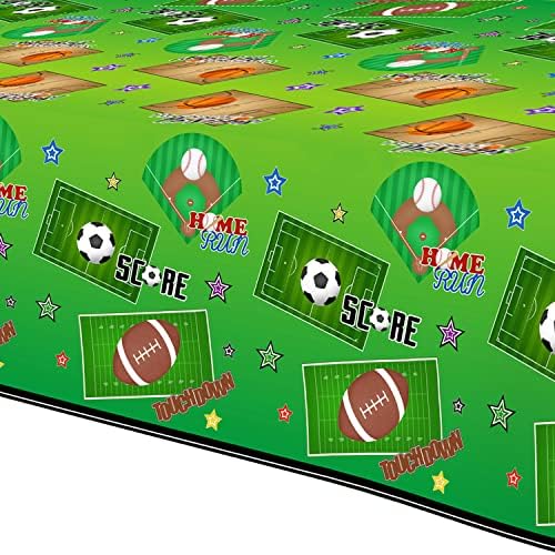Xigejob Sports Party Tablecloth Set 3 Pack 54x108 Inch