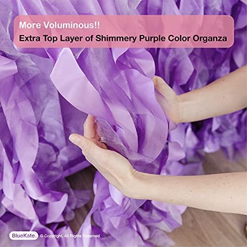Bluekate Willowy Purple Tutu Table Skirt 9ft