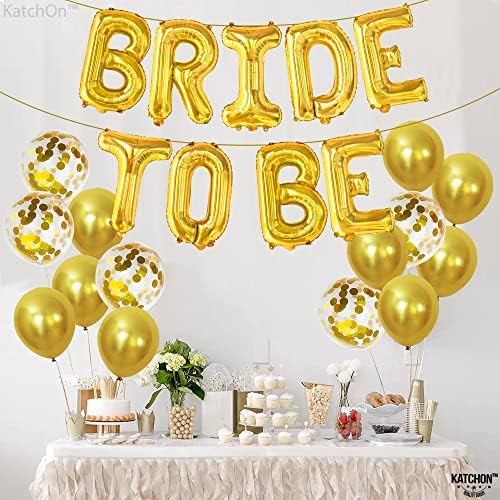 KatchOn Gold Bride To Be Balloon Set 16 Inch Pack of 23