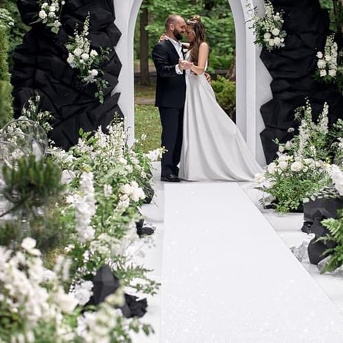 PartyDelight Sequin Wedding Aisle Runner 4FTx15FT