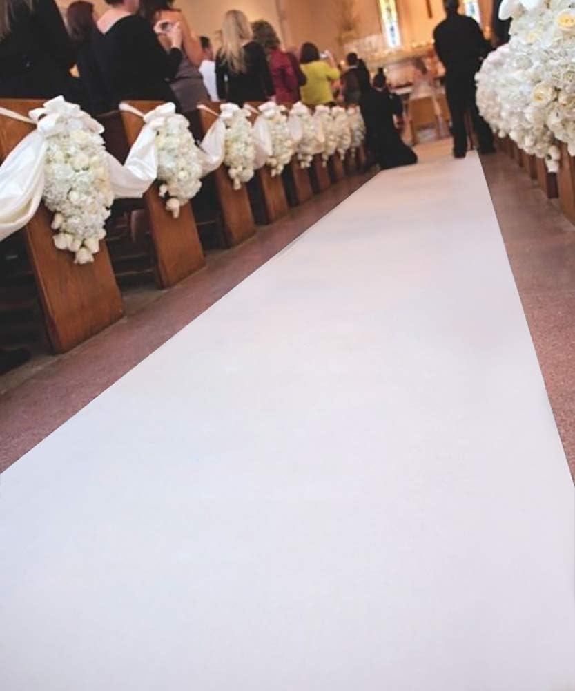 Wedding Aisle Runner 100ft X 3ft White Print