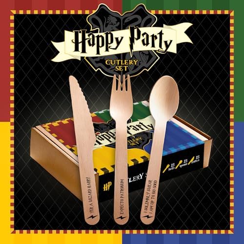 Harry Potter Themed Disposable Cutlery Set - 45pcs