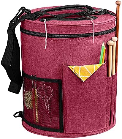 SumDirect Yarn Storage Bag Portable Knitting Tote