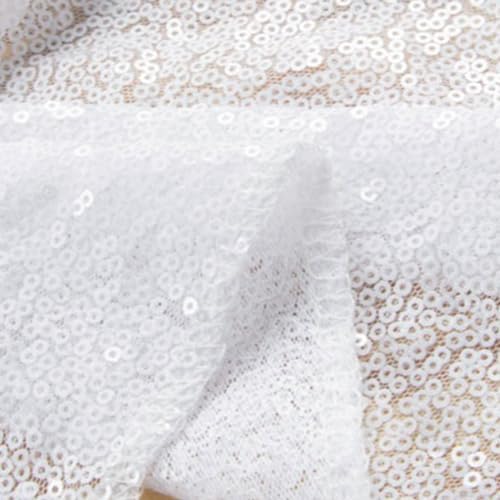 DUOBAO White Aisle Runner Wedding 4ftx15ft Carpet Sparkling Decor