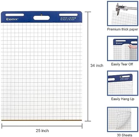 Comix Grid Sticky Easel Pad 25x30 Inches