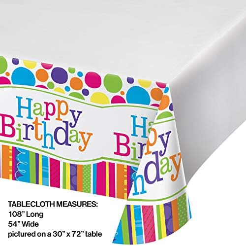 Bright and Bold Plastic Table Cover 54x108 Inch