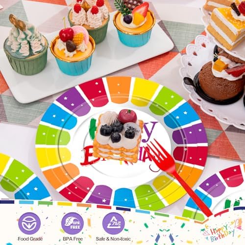 125 Pcs Rainbow Birthday Party Supplies Set