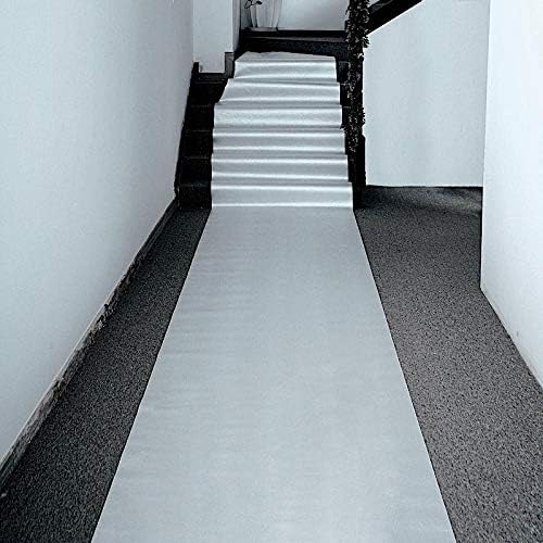 BalsaCircle 50 Foot Silver Glitter Aisle Runner Wedding Decor