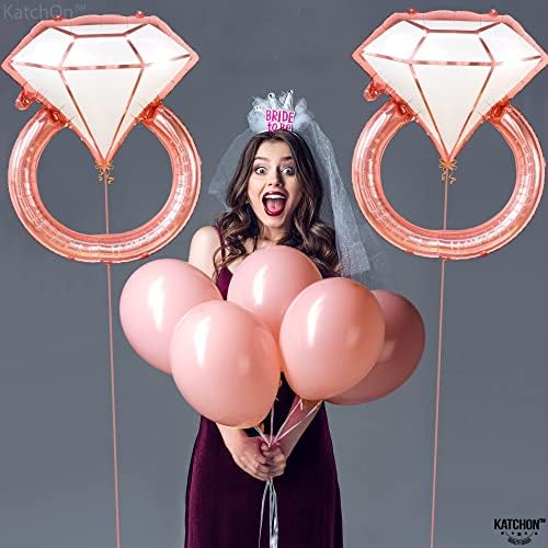 Rose Gold Diamond Ring Balloon - 31 Inch Pack of 2