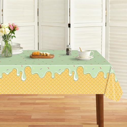 Foxrush Ice Cream Themed 3 Pc Tablecloths Pink Blue Green