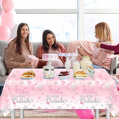CMUSKO Baby Its Cold Outside Tablecloths 3Pcs Winter Wonderland Decorations
