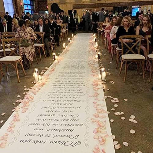 VictoryStore Custom Printed Wedding Aisle Runner 54 Inches Wide