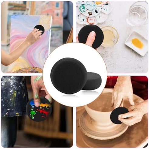 6 Pcs Round Painting Sponges for Art Crafts and Face Painting