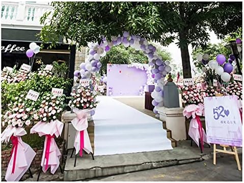HUAHOO White Aisle Runner Carpet for Weddings and Events