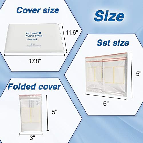 10 Pack Disposable Airplane Tray Covers Set