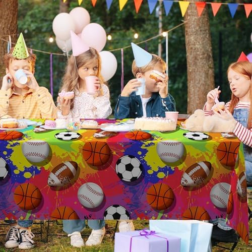 Junliang Sports Party Tablecloths 53x108 Inches