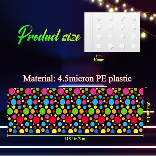 Mixweer 118x39 Inch Neon Dance Floor Carpet - Party Aisle Runner