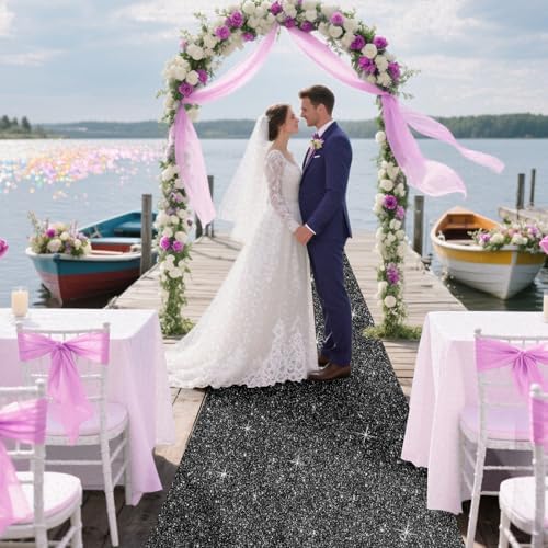 Glitter Carpet Runner for Party 26 X 30 ft