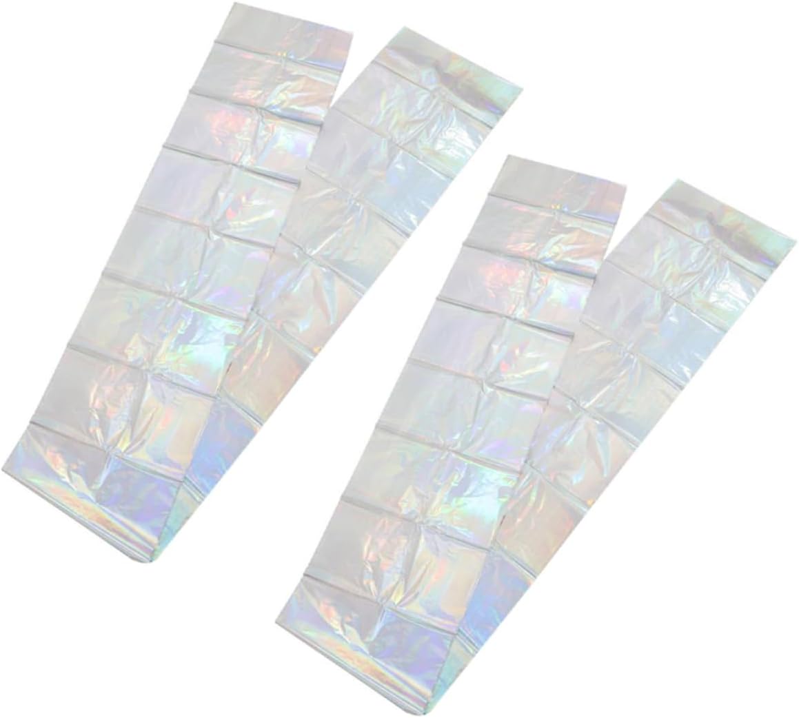 Healifty Rainbow Party Tablecloths 2pcs Multi-Functional