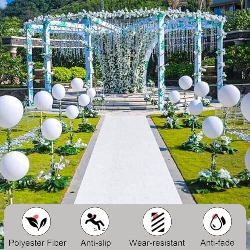Luyckfrazy Carpet Runners White Wedding Aisle Runner 15x20m