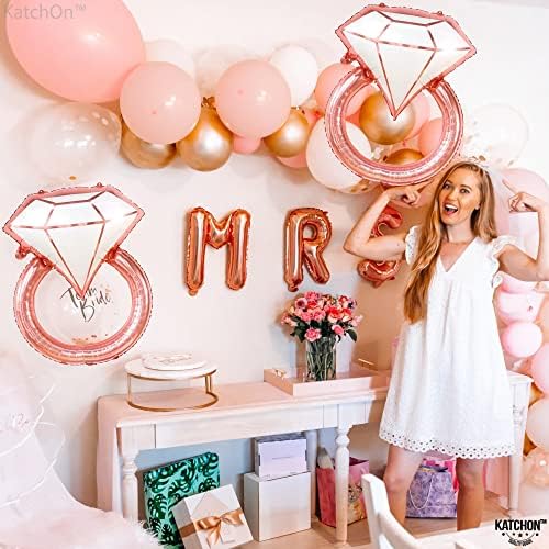 Rose Gold Diamond Ring Balloon - 31 Inch Pack of 2