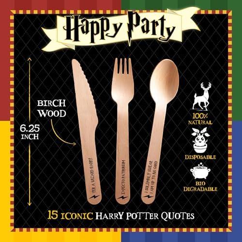 Harry Potter Themed Disposable Cutlery Set - 45pcs