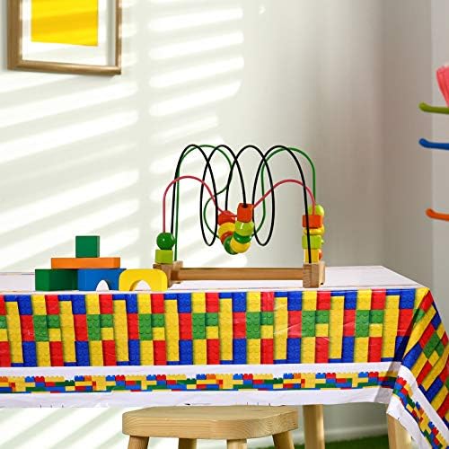 Tatuo 3 Pcs Building Block Tablecloths for Parties