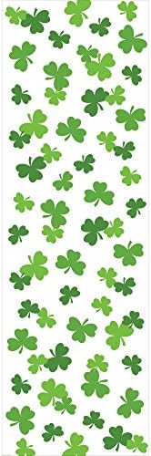 Creative Converting Shamrock Print Tablecover 54x102 Green