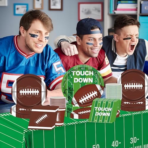 2pcs Football Tablecloth for Game Day Decorations 54x108 Inch