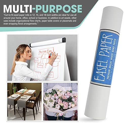 White Art Easel Paper Roll 18x75 Feet