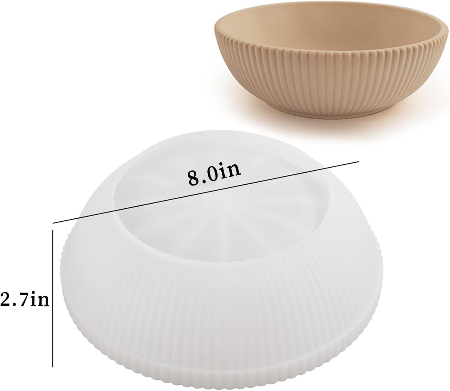 Wehous Large Round Silicone Mold for Candle and Storage