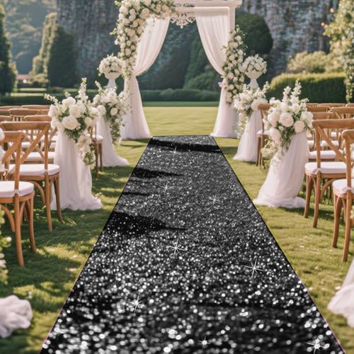 Glitter Carpet Runner for Party 26 X 30 ft