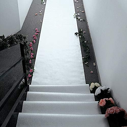 BalsaCircle 50 Foot Silver Glitter Aisle Runner Wedding Decor