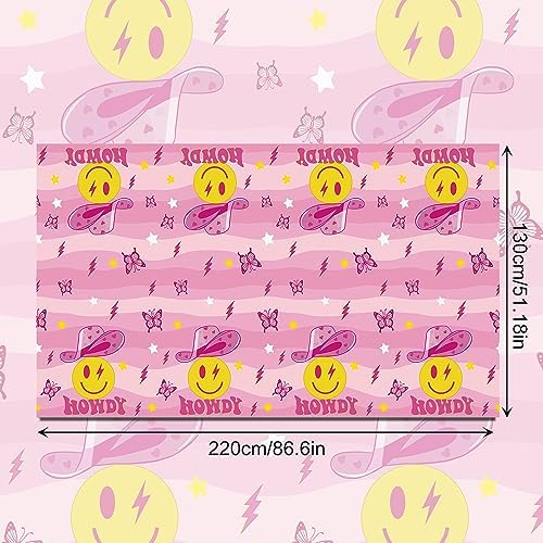 3 Pack Preppy Pink Smile Face Tablecloths