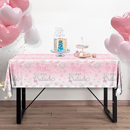 CMUSKO Baby Its Cold Outside Tablecloths 3Pcs Winter Wonderland Decorations