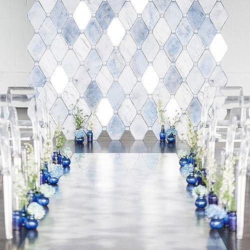 Silver Mirrored Wedding Aisle Runner Carpet 65x3ft