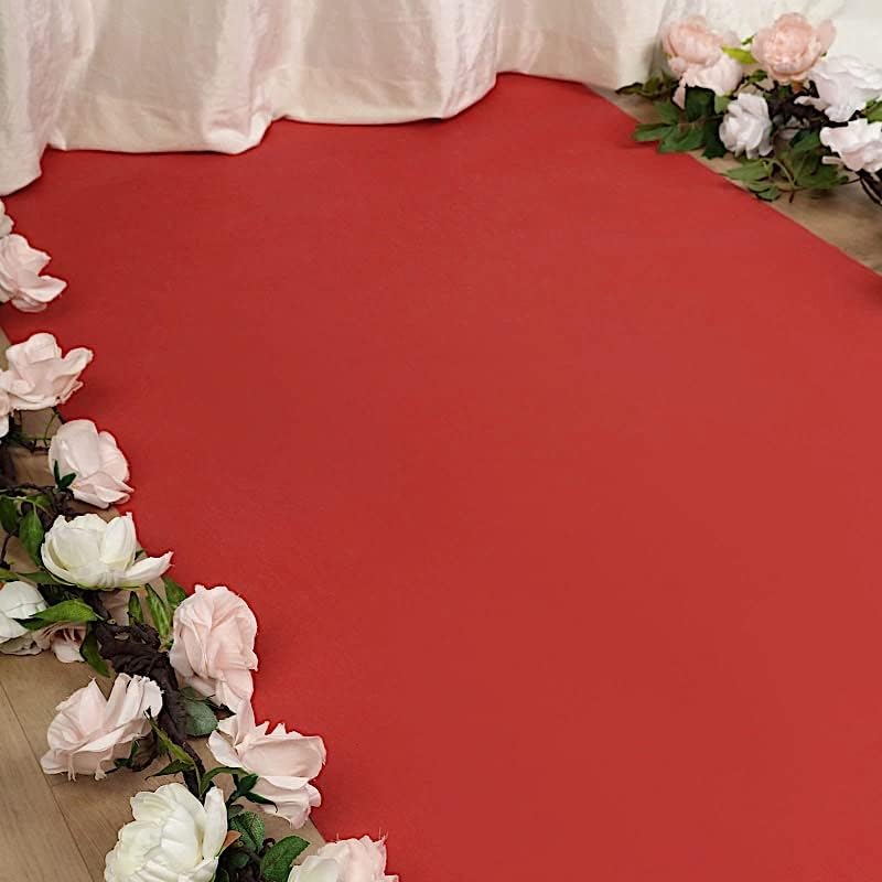 BalsaCircle 100 Feet Red Rayon Aisle Runner for Wedding Events