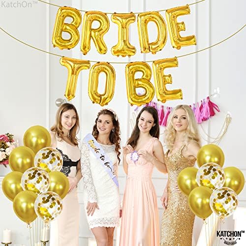 KatchOn Gold Bride To Be Balloon Set 16 Inch Pack of 23