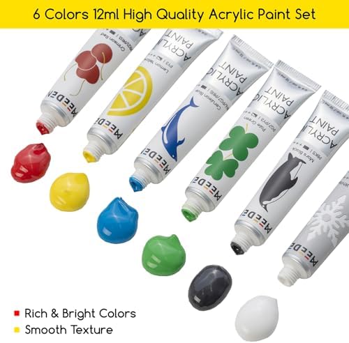 MEEDEN Acrylic Painting Set with 17 Brushes and Canvas Panels