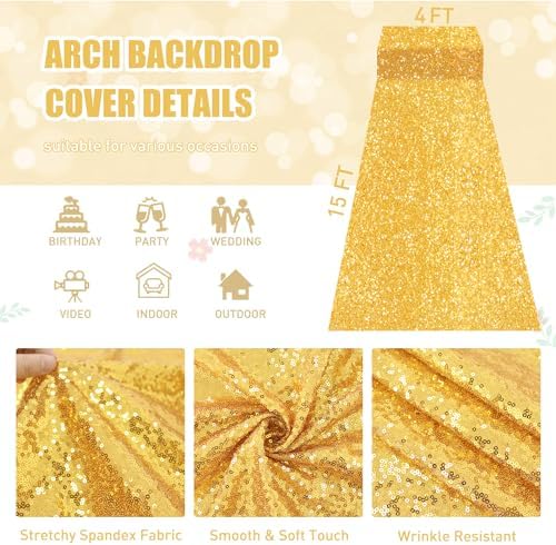FUHSY Gold Aisle Runner for Wedding Ceremony