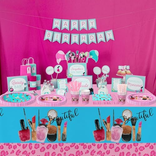 SPA Birthday Party Tablecloth Set 3 Pack 54x108 Inches
