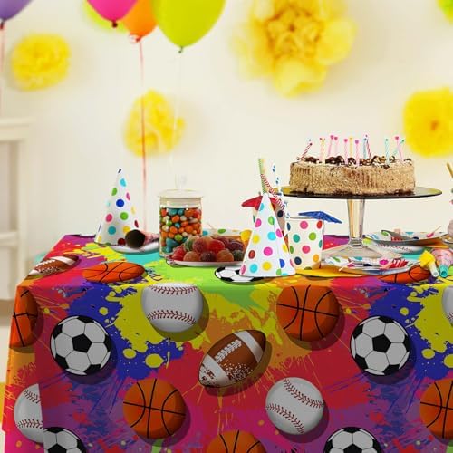 Junliang Sports Party Tablecloths 53x108 Inches