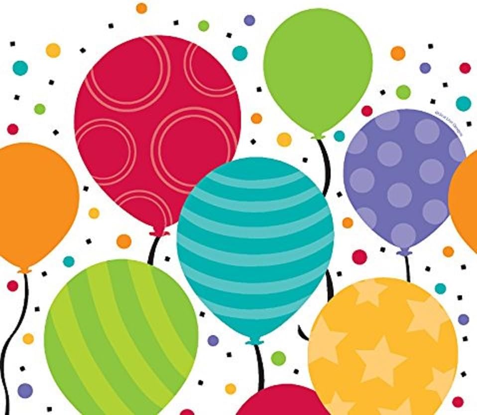 Creative Converting Balloons Table Cover 48x88 Multicolor