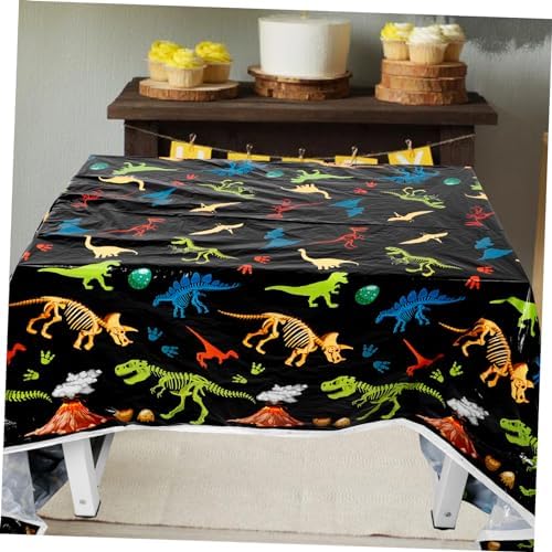 VICASKY Dinosaur Themed Birthday Tablecloth for Parties and Gatherings