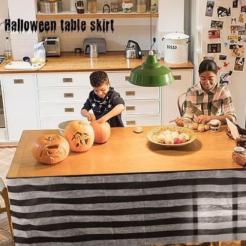 RunNico 99x33ft Black and White Striped Gossamer Roll