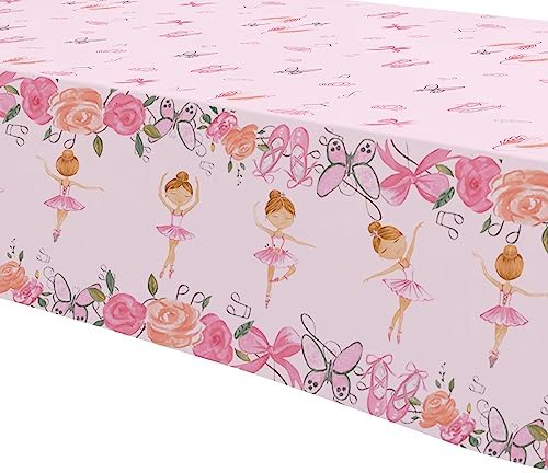 Xigejob Ballerina Party Tablecloth Set 3 Pack 54x108 Inches