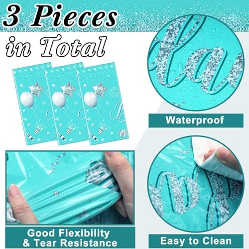 Tudomro 3 Pcs Happy Birthday Tablecloths Set