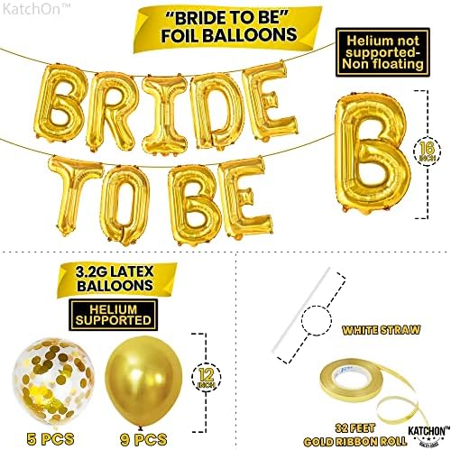KatchOn Gold Bride To Be Balloon Set 16 Inch Pack of 23
