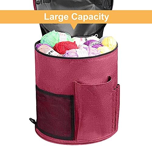 SumDirect Yarn Storage Bag Portable Knitting Tote