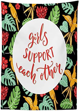 Ambesonne Feminist Tablecloth 58x84 Multicolor